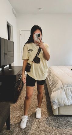 Six Flags Outfit, Cute Biker Shorts, Philippines Outfit, Biker Shorts Outfits, Vegas 2023, Summer Athleisure, Simple Summer