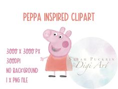 peppa inspired clipart for scrapbooking and other personal project needs to be finished