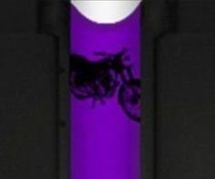 there is a purple tube with a motorcycle on it