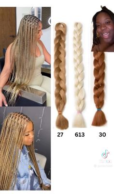 Mixing Hair Color, Blonde Braiding Hair, Honey Blonde Color, Braiding Hair Colors, Short Box Braids Hairstyles, Big Box Braids Hairstyles, Feed In Braids Hairstyles, Goddess Braids Hairstyles, Blonde Braids