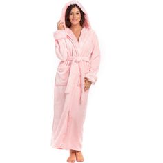 Step into the epitome of luxury and comfort with our exquisite Alexander Del Rossa Women's Faux Fur Hooded Bathrobe. This plush, long bathrobe is designed to offer unparalleled warmth and softness, making it a winter essential for every woman who values comfort and style. Crafted from high-quality fleece, it features a sumptuous faux fur hood, adding an extra layer of warmth and luxury. The animal-inspired design, available in stunning leopard and wolf patterns, adds a touch of wild elegance to your loungewear collection. This robe is not just about its beautiful design; it's also about functionality and inclusivity. With convenient, deep pockets and a hood that provides additional warmth, it's perfect for those cozy nights in or lazy weekend mornings. Its long, flowing silhouette ensures Fancy Robes, Hooded Bathrobe, Winter Robes, Lazy Weekend, Soft Robes, Lounge Robes, One Piece Clothing, Hooded Robe, Pink Rose Quartz