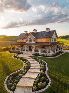 Dream Life House, Dreams Do Come True, Home Building Design, Farmhouse Style House, Stone House, Dream House Plans, Barndominium, Dream Home Design