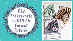 some cards with the words diy facherkarte in dn 6 format