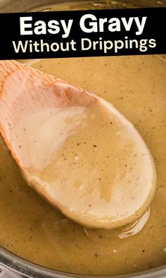 Turkey Gravy Without Drippings How To Make Jarred Gravy Better, No Drippings Gravy, Best Gravy For Turkey, Easy Turkey Gravy Without Drippings, Diy Gravy Easy, Gravy Recipes For Thanksgiving, How To Make Turkey Gravy, Thanksgiving Slow Cooker Recipes, Gravy Recipe Easy