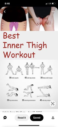 the best inner thigh workout for women is shown in this screenshoter's guide