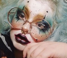 Clown Makeup Aesthetic, Clowncore Aesthetic, Aesthetic Mermaid, Cute Eye Makeup, Ethereal Makeup