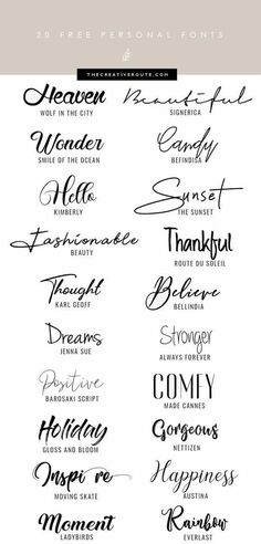 Free Fonts - Download Free Font Designs for Cricut & Commercial Use Online - Creative Fabr Lettering Fonts For Tattoos, Small Tattoo Fonts Lettering, Script Tattoo Font, Tattoo Fonts Script, Fine Line Script Tattoo, Fonts Abc, Tattoo Initials, Elegant Fonts Free, Pretty Cursive Fonts