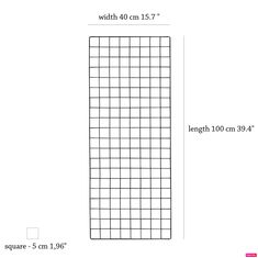 the length and width of a square grid