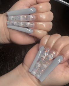 Extendo Nails Designs, Acrylic Nails Ideas Almond, Nails Stiletto Short, Blue Acrylic Nails Ideas, Royal Blue And Silver Nails, Baddie Almond Nails, Long Almond Acrylic Nails, Extendo Nails, Nails Royal Blue