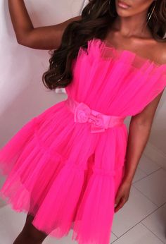 Stand out from the rest in this pink tulle mini dress! Grab yours with UK Next Day Delivery at Pink Boutique! Tulle Mini Dress, Killing It, Dresses Pink, Pink Tulle, Dress Bodycon, Hot Dress, Jumper Dress