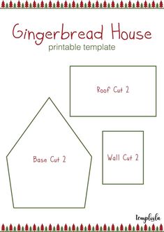 the gingerbread house printable template for kids to cut out and glue it on