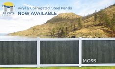 an advertisement for the new steel panel fence