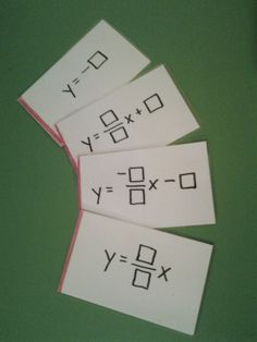 three sheets of paper with numbers on them