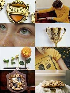 a collage of pictures with different things in the middle one has a gold trophy and two are blue eyes