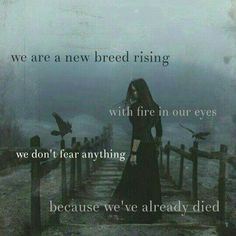 a woman standing in front of a fence with birds flying over her and the words we are