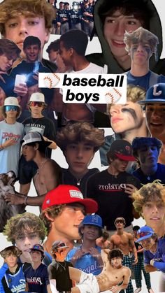 a collage of baseball players with the words baseball boys on them and images of young men