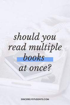 a book with the words should you read multiple books at once? on top of it