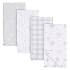 4-Pack Baby Neutral Celestial Flannel Blankets Flannel Receiving Blanket, Star Baby Blanket, Flannel Blankets, Simple Machine, Flannel Baby Blankets, Soft Baby Blankets, Book Clothes, Receiving Blanket