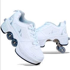 Never Used Kick Rollers! Shoes That Turn Inti Roller Skates! Great Gift, Fun, Safe Love Zapatillas Veja, Female Packing List, Basket Veja, Burton Snowboards, Inline Skating