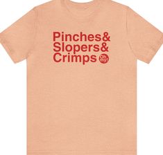 Step into the wild world of climbing with our "Pinches & Slopers & Crimps, Oh my!" t-shirt! ️🪢 Whether you're a seasoned rock warrior or just scaling the heights of your daily challenges, this tee is your perfect climbing companion. With a dash of humor and a pinch of pun, it's designed for those who tackle life's obstacles head-on. Pinches? We've got 'em. Slopers? Right here. Crimps? You betcha! But it's not just about the holds; it's about the adventure, the grit, and the camaraderie of the climbing community. So wear this shirt proudly and let everyone know that in your world, there's no place like the crag. Just remember, when life throws you pinches, slopers, and crimps, you can handle it--no wizardry required! ️✨ Grab yours now and get ready to conquer your own Yellow Brick Road, on Funny Rock, Climbing Gifts, Mountain Lover, Adventure Outfit, Yellow Brick Road, Rock Climbing, Outdoor Adventure, Climbing, Print Making