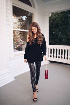 sequin trendy elegantes legging sueter miza stayglam eslamoda pelusaword trendingposts cmcoving Casual Christmas Party, Casual Christmas Party Outfit, Southern Curls And Pearls, Party Outfit Ideas, Sequin Leggings, Cute Christmas Outfits, Casual Party Outfit, Christmas Party Outfit, Christmas Outfits Women