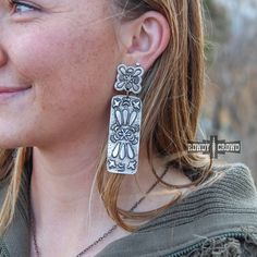 Silver Dollar Earrings Rodeo Jewelry