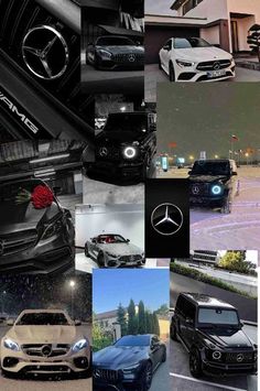 many different cars are shown in this collage