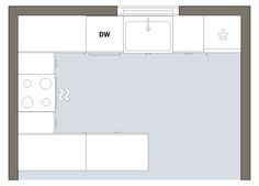 the floor plan for a small kitchen