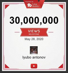 a red and white poster with the words 30, 000, 000 views on it