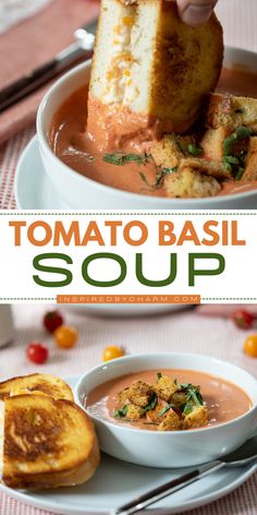 Looking for some easy Winter recipes? Warm up this winter with this creamy tomato basil soup recipe! This rich and silky soup is an easy tomato basil soup that’s perfect for cozy nights. It’s the ultimate yummy comfort food for cold days that you don't want to miss! Food For Cold Days, Easy Tomato Basil Soup, Basil Soup Recipe, Easy Winter Recipes, Tomato Basil Soup Recipe, Ultimate Grilled Cheese, Chicken Tortilla Soup Easy, Creamy Tomato Basil Soup, Basil Soup