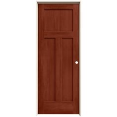 a wooden door on a white background