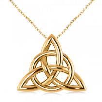 Triangular Irish Trinity Celtic Knot Pendant Necklace 14k Yellow Gold Necklaces Infinity, Necklace Meaning, Infinity Necklace Gold, Rose Gold Chain Necklace, Everyday Necklaces, Celtic Knot Necklace, Necklace Infinity, Rose Gold Pendant Necklace, Celtic Knot Pendant