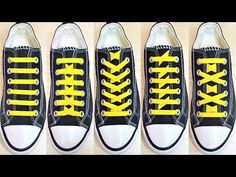 5 Ways to tie your shoelaces, How to tie shoelaces, shoes lace styles, #shoelace #shorts #viral - YouTube Lacing Chuck Taylors, Fancy Shoe Lacing, Star Shoe Lace Pattern 4 Holes, No Tie Shoe Lace Ends, Ladder Lace Shoes Tutorial, High Top Lace Patterns, Unique Ways To Tie Shoelaces, How To Lace Sneakers, Cool Shoe Lace Patterns Step By Step