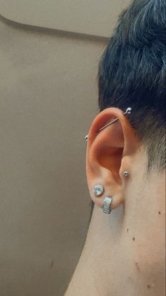 a man with ear piercings on his ears