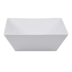 a white square bowl on a white background