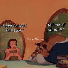 the beauty and the beast is reading to each other