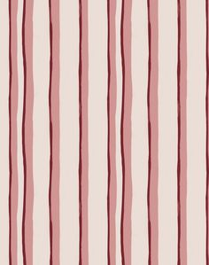 a red and white striped wallpaper pattern with vertical lines on the bottom half of it