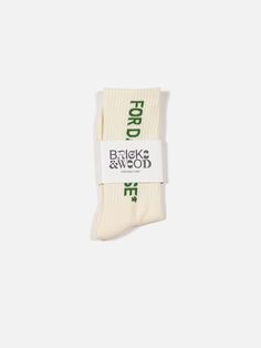 For Daily Use* Logo Socks - Cream/Green – Bricks & Wood Socks Photography, Canvas Bag Design, Luxury Socks, Socks Packaging, Green Socks, Brick And Wood, Stylish Socks, South Central, Sock Game