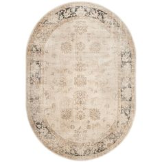 an oval area rug on a white background