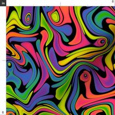 an abstract background with colorful swirls and dots on the bottom half of the image