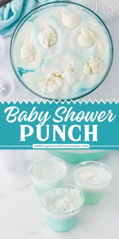 Celebrate your baby shower with this easy party drink! A non-alcoholic drink that is filled with tartness and sweetness. This baby shower punch pink or blue will surely impress. Don't miss out on this baby shower punch recipe! Punch Party Ideas, Baby Shower Punch Gender Neutral, Blue Ice Cream Punch, Punch Recipes Non Alcoholic Blue, Fall Baby Shower Punch Ideas, Bridal Shower Punch Recipes Sherbert, Blue Raspberry Punch, Baby Boy Shower Punch Recipe, Green Punch For Baby Shower Recipe