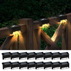 10 pack solar powered deck lights with motion sensor and remote control, waterproof outdoor lighting