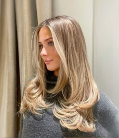 Hair Inspiration Blonde Balayage, Honey With Blonde Highlights, Oat Blonde Hair, Lived In Color Blonde, Old Money Hair Women, Blonde To Natural Color Before And After, Dirty Blonde Hair Medium Length, Bronde Long Hair, Blonde Long Layered Hair