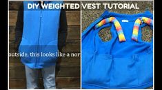 Diy Weighted Vest, Weighted Vest Diy, Weighted Animals, Weighted Clothing, Weighted Blanket Diy, Fidget Ideas, Diy Vest, Sensory Space, Kids Sensory Activities