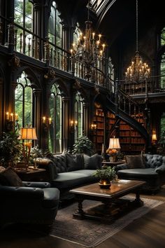 whimsigoth house Victorian Homes Aesthetic Dark, Regal House Aesthetic, Gothic Houses Victorian, Medieval Castle Exterior, Dark Academia Architecture Exterior, Modern Goth Interior, Gothic Victorian Homes Interior, Victorian Modern House, Dark Home Library