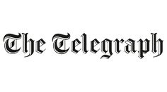 the telegraph logo in black and white, with an old fashioned font that reads'the telegraph '