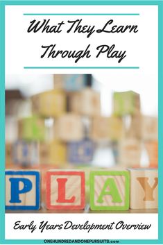 blocks spelling play with the words what they learn through play in front of them and on top of each block