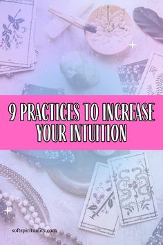 Check out this post for 9 daily practices you can do to connect more deeply with your own intuition and feel more confident in your abilities Intuition Exercises, Academic Portfolio, What Colors Mean, Gut Feelings, Grow Taller, Tarot Book, Shamanic Healing