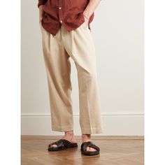 DESIGNED BY MR PORTER. Mr P.'s 'David' sandals are made from suede and cross-grain leather and set on comfortable contoured footbeds. Wear them with socks on cooler days. David Cross, Mr P, Sandals For Men, Suede Sandals, Mens Sandals, Massimo Dutti, Suede Shoes, Mr Porter, Brown Suede