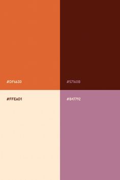 the color scheme is different shades of brown, orange, and pink with text that says ffffad